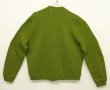 画像4: 60'S TOWNCRAFT 2PLYウール/レザー ニット カーディガン オリーブ/ピスタチオ (VINTAGE)