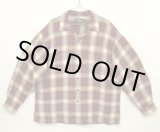 画像: 90'S RRL 初期 三ツ星タグ レーヨン/ウール オープンカラーシャツ オンブレチェック (VINTAGE)