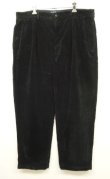 画像1: 90'S RALPH LAUREN "ANDREW PANT" ツープリーツ 太畝 コーデュロイパンツ ブラック W38L30 (VINTAGE)