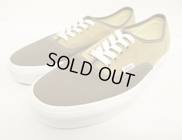 画像1: VANS "SALES SAMPLE" AUTHENTIC キャンバス/スウェード スニーカー ブラウン/ベージュ (一点物/NEW)