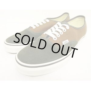 画像: VANS "SALES SAMPLE" AUTHENTIC スウェード/キャンバス スニーカー オリーブ/ブラウン (一点物/NEW)