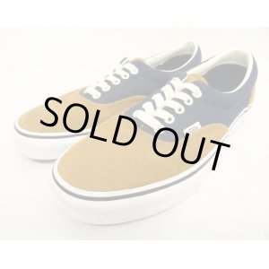 画像: VANS "SALES SAMPLE" ERA コーデュロイ/キャンバス スニーカー ブラウン/ネイビー (一点物/NEW)