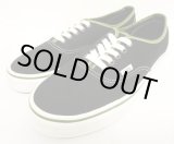 画像: VANS "SALES SAMPLE" AUTHENTIC キャンバス スニーカー ブラック/オリーブトリム (一点物/NEW)