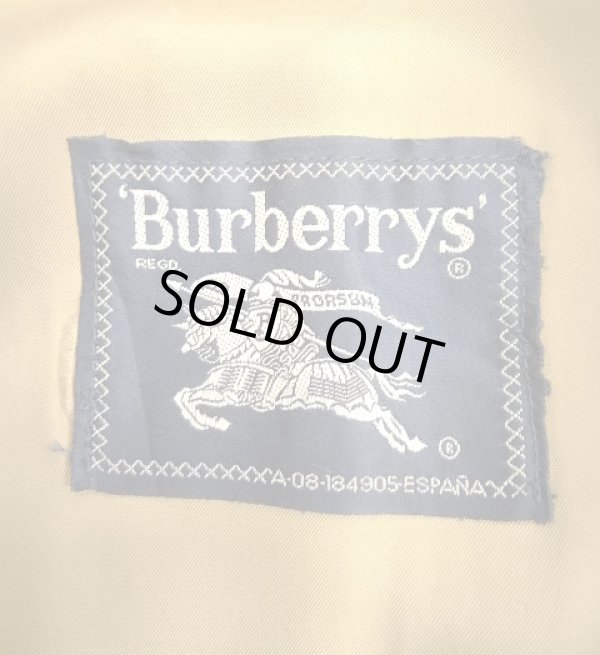 画像2: 90'S BURBERRYS ウール ラグランスリーブ コート ネイビー スペイン製 (VINTAGE)