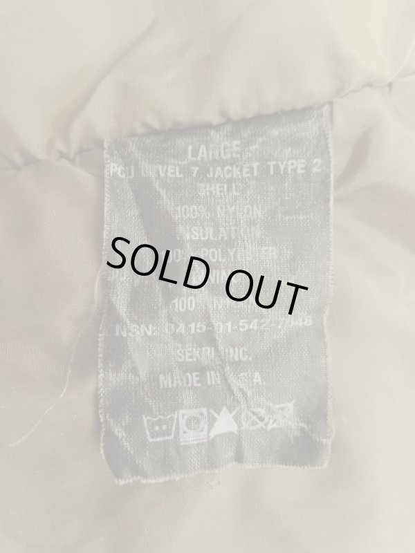 画像4: SEKRI "HALYS" LEVEL7 TYPE2 プリマロフト モンスターパーカー アルファグリーン (USED)