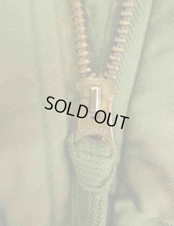 画像2: 60'S アメリカ軍 US NAVY "初期A-2"  三角フラップ ステンシル入り デッキジャケット ミリタリーグリーン (VINTAGE)