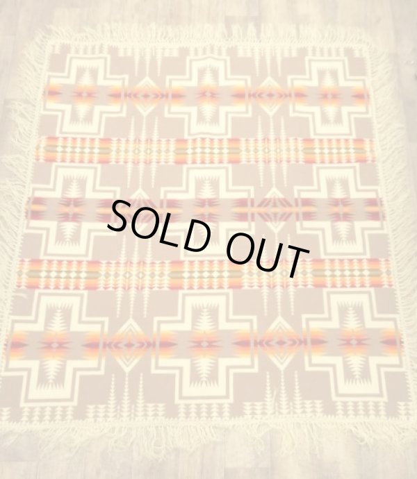 画像1: 30'S PENDLETON "BEAVER STATE" ウール ラグ 167cm x 157cm (VINTAGE)