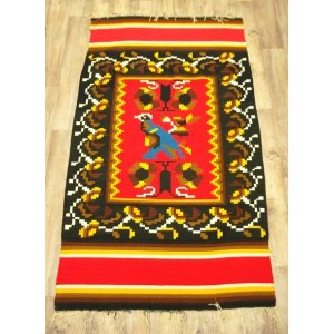画像: オールド ウール ハンドウーブン ラグ 205cm x 120cm (VINTAGE)