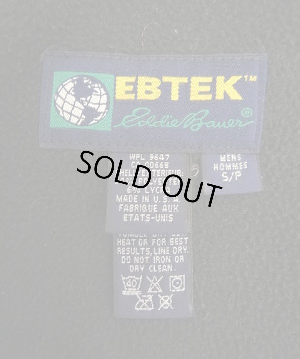 画像2: 90'S EDDIE BAUER "EBTEK" ハーフジップ フリースシャツ ブラック USA製 (VINTAGE)