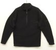 画像1: 90'S EDDIE BAUER "EBTEK" ハーフジップ フリースシャツ ブラック USA製 (VINTAGE)