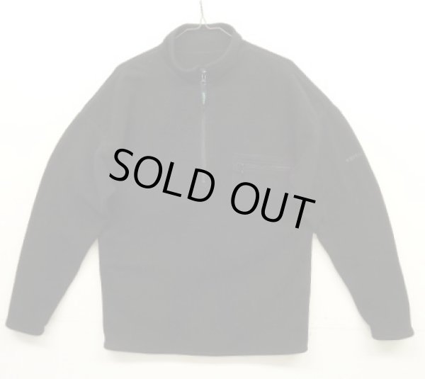 画像1: 90'S EDDIE BAUER "EBTEK" ハーフジップ フリースシャツ ブラック USA製 (VINTAGE)