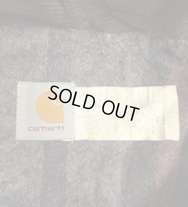 画像2: 80'S CARHARTT "TRADITIONAL COAT" フード付き 裏地ブランケット ダックジャケット ブラック USA製 (VINTAGE)