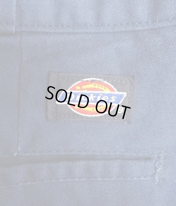 画像4: 90'S DICKIES ツープリーツ ワークパンツ ネイビー W34L30 USA製 (VINTAGE)