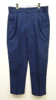 画像1: 90'S DICKIES ツープリーツ ワークパンツ ネイビー W34L30 USA製 (VINTAGE)