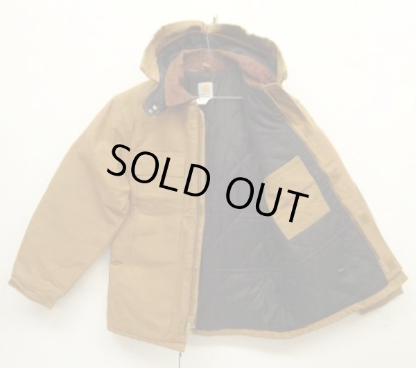 画像4: CARHARTT "TRADITIONAL COAT" フード付き 裏地キルティング ダックジャケット ブラウン USA製 (VINTAGE)