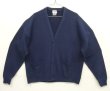 画像1: 90'S JERZEES スウェット カーディガン ネイビー (VINTAGE)