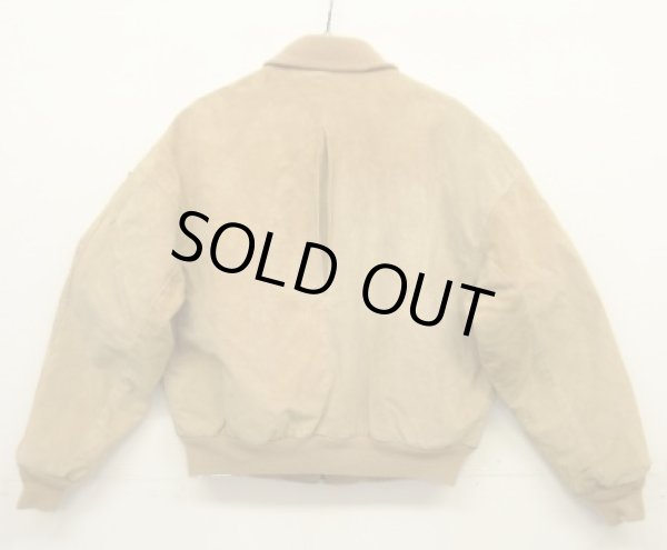 画像6: 80'S LL Bean "背面プリーツ" チンスト付き レザー ドリズラージャケット ベージュ USA製 (VINTAGE)