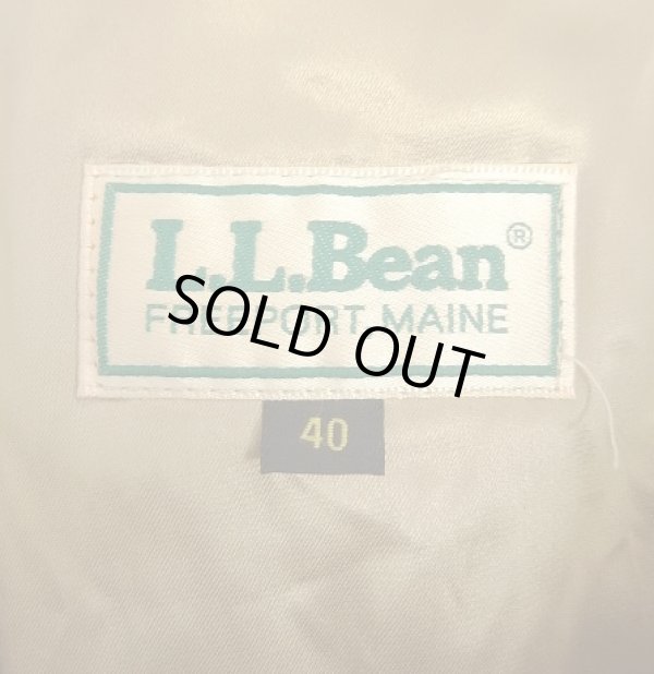 画像2: 80'S LL Bean "背面プリーツ" チンスト付き レザー ドリズラージャケット ベージュ USA製 (VINTAGE)