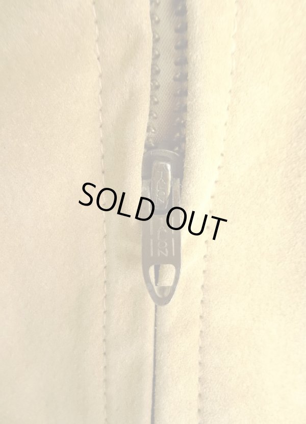 画像4: 80'S LL Bean "背面プリーツ" チンスト付き レザー ドリズラージャケット ベージュ USA製 (VINTAGE)