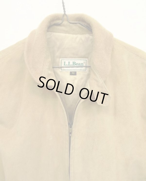 画像3: 80'S LL Bean "背面プリーツ" チンスト付き レザー ドリズラージャケット ベージュ USA製 (VINTAGE)