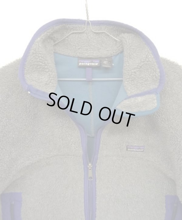 画像3: 90'S PATAGONIA ”雪無しタグ" 初期レトロX 裏地P.E.F フリースジャケット グレー/ブルー USA製 (VINTAGE)