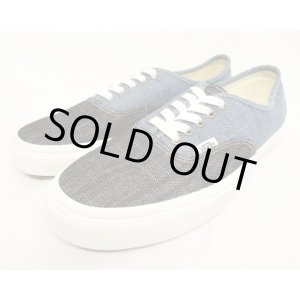 画像: VANS "SALES SAMPLE" AUTHENTIC デニム スニーカー インディゴ/ライトインディゴ (一点物/NEW)