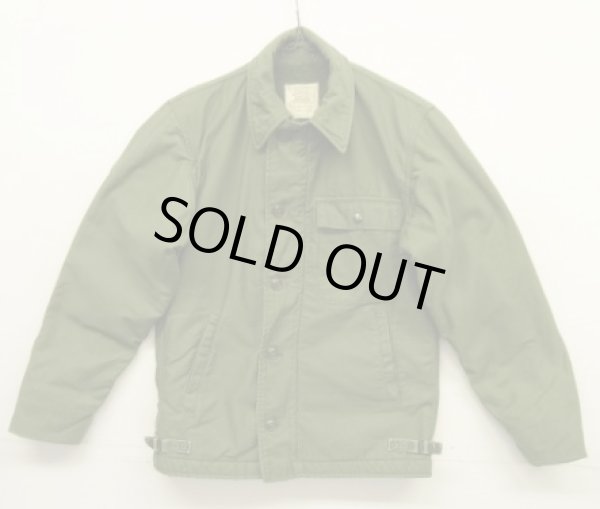 画像1: 60'S アメリカ軍 US NAVY "A-2" 背面ステンシル デッキジャケット ミリタリーグリーン (VINTAGE)