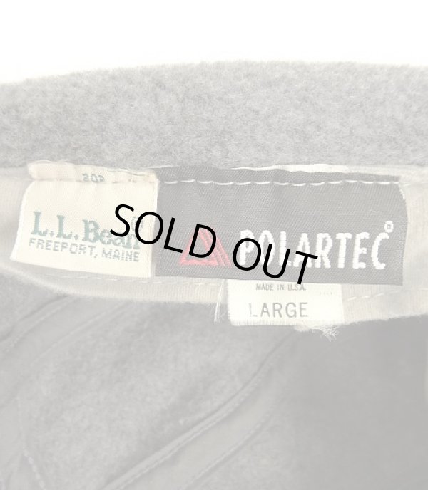 画像10: 90'S LL Bean "POLARTEC" 筆記体ロゴ 耳当て付き フリース ロングビルキャップ グレー USA製 (VINTAGE)