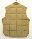 画像3: 60'S LL Bean "筆記体タグ" リバーシブル スクエアキルト ダウンベスト タン/オレンジ (VINTAGE)
