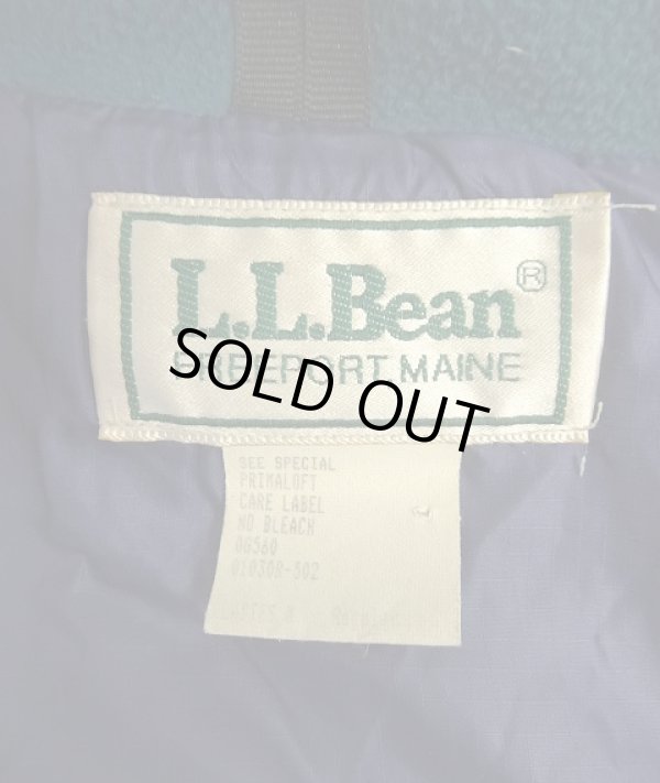 画像2: 90'S LL Bean プリマロフト ハーフジップ フード付きジャケット グリーン/パープル USA製 (VINTAGE)