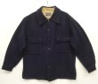 画像1: 70'S PENDLETON ウール 2ポケット スナップボタン ショート丈 ジャケット ネイビー USA製 (VINTAGE)