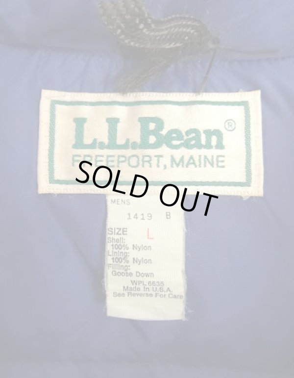画像2: 80'S LL Bean グースダウン ダウンベスト ネイビー USA製 (VINTAGE)