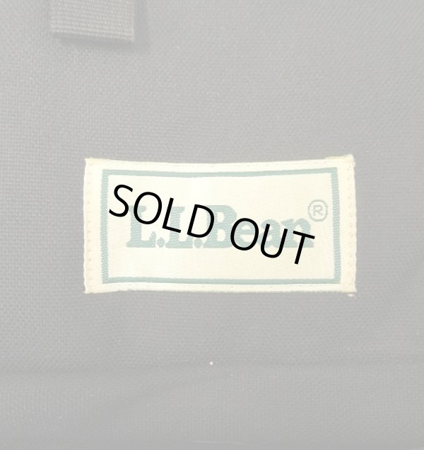 画像3: 90'S LL Bean 底レザー ナイロン バックパック ブラック (VINTAGE)