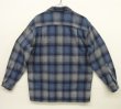 画像3: 90'S PENDLETON "BOARD SHIRT" ウール オープンカラーシャツ ブルーチェック (VINTAGE)