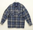 画像1: 90'S PENDLETON "BOARD SHIRT" ウール オープンカラーシャツ ブルーチェック (VINTAGE)