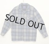画像: 90'S PENDLETON "BOARD SHIRT" ウール オープンカラーシャツ ブルーチェック (VINTAGE)