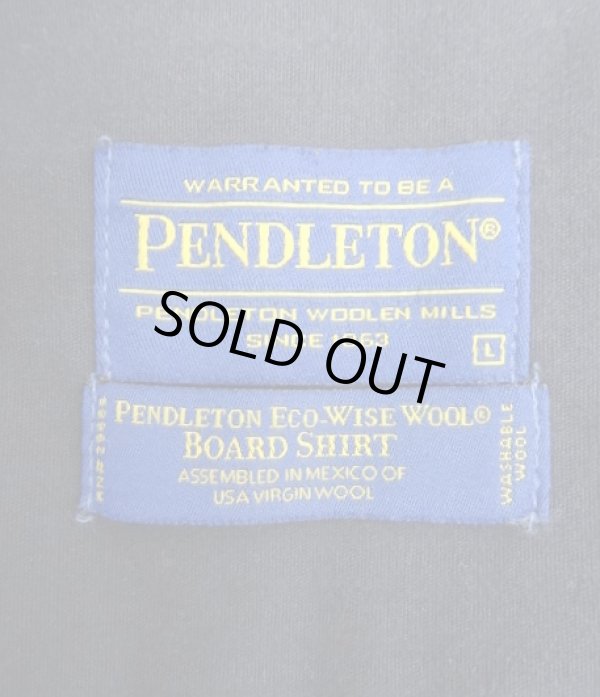 画像2: 90'S PENDLETON "BOARD SHIRT" ウール オープンカラーシャツ ブルーチェック (VINTAGE)