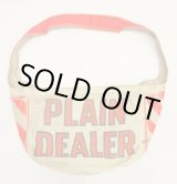 画像: 60'S PLAIN DEALER 染み込みプリント ニュースペーパーバッグ オフホワイト/オレンジ (VINTAGE)