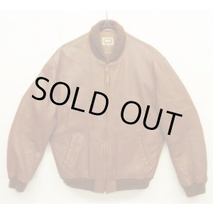 画像: 80'S BANANA REPUBLIC 初期タグ 裏地付き レザージャケット ブラウン (VINTAGE)