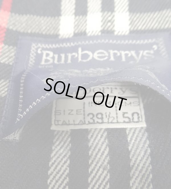 画像3: 90'S BURBERRYS チンスト付き ウール ラグランスリーブ ハーフコート ネイビー スペイン製 (VINTAGE)