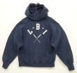 画像1: 90'S CHAMPION 刺繍タグ リバースウィーブ パーカー ネイビー メキシコ製 (VINTAGE)
