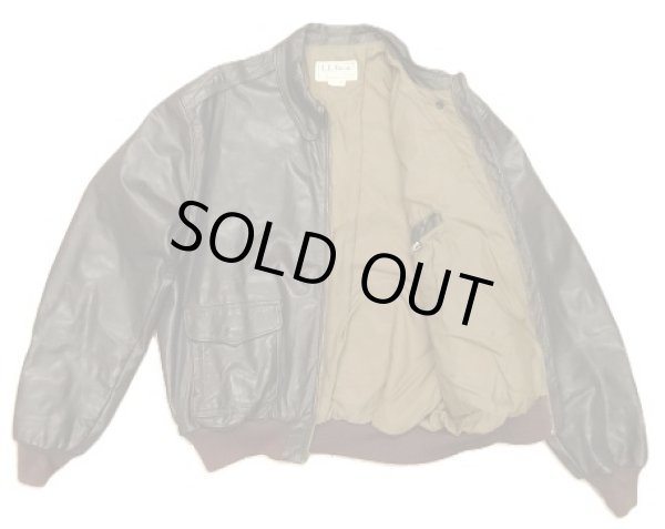 画像5: 80'S LL Bean "THINSULATE入り" A-2 レザー フライトジャケット ダークブラウン USA製 (VINTAGE)