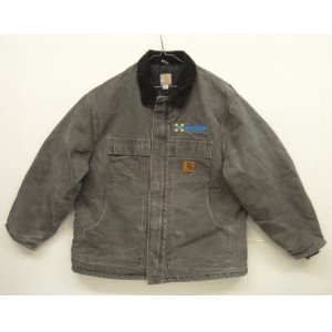 画像: CARHARTT "TRADITIONAL COAT" 裏地キルティング ダックジャケット ダークグレー (VINTAGE)