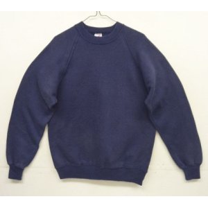 画像: 80'S JERZEES ラグランスリーブ クルーネック スウェットシャツ ネイビー USA製 (VINTAGE)