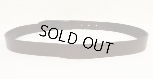 画像6: 90'S J.CREW シルバーバックル レザーベルト 茶芯 ブラック（ブラウン）イングランド製 (VINTAGE)