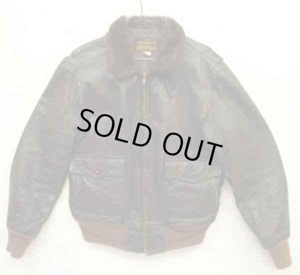 画像1: 70'S EDDIE BAUER "G-1" 黒タグ チンスト付き レザー フライトジャケット ブラウン (VINTAGE)