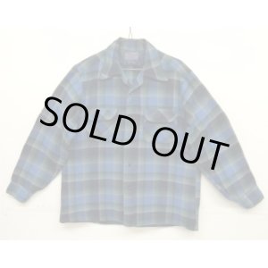 画像: 70'S PENDLETON "BOARD SHIRT" ウール オープンカラーシャツ チェック柄 USA製 (VINTAGE)
