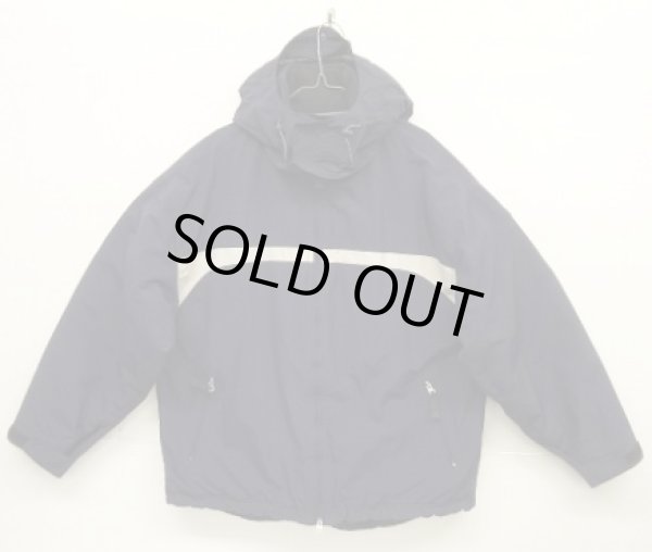 画像1: 00'S GAP 旧タグ 裏フリース フード付き ナイロンジャケット ネイビー/ホワイト (VINTAGE)