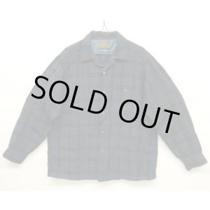 画像: 60'S PENDLETON "SIR PENDLETON" ウール 長袖 オープンカラーシャツ チェック柄 USA製 (VINTAGE)