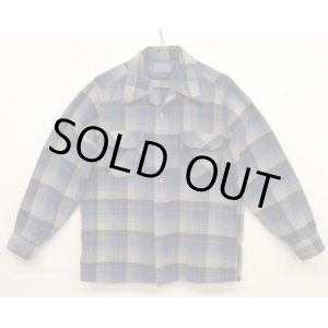 画像: 70'S PENDLETON "BOARD SHIRT" ウール オープンカラーシャツ チェック柄 USA製 (VINTAGE)